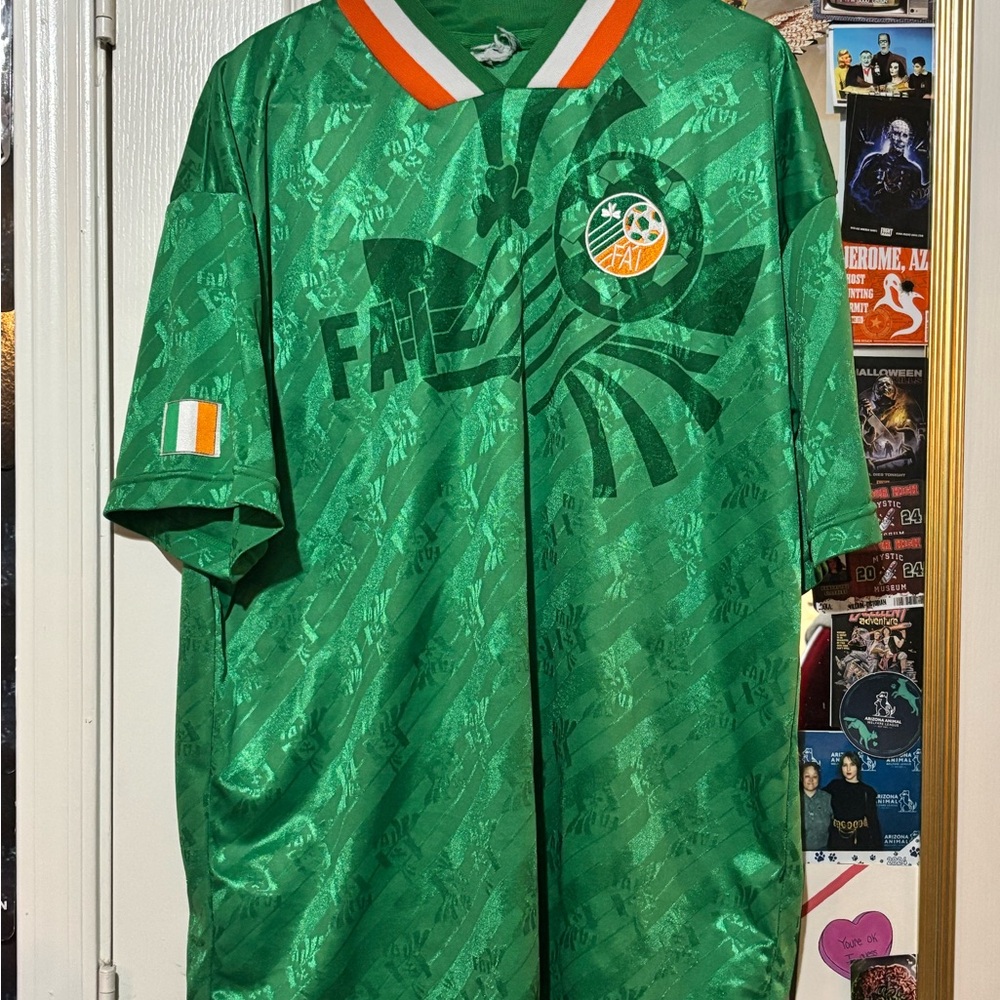 VINTAGE REPUBLIC OF IRELAND HOME SHIRT FOOTBALL SOCCER JERSEY ADIDAS SIZ XL